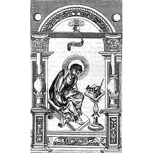Евангелист Лука - гравюра из 