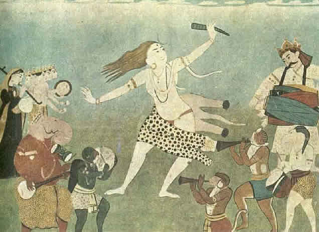 Танцующий Шива. Индийская живопись Кангра. XVIII в. н.э.