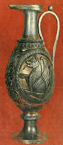 Симург. Изображение на сасанидском серебряном кувшине